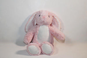 Personalised new born soft pink bunny keepsake
